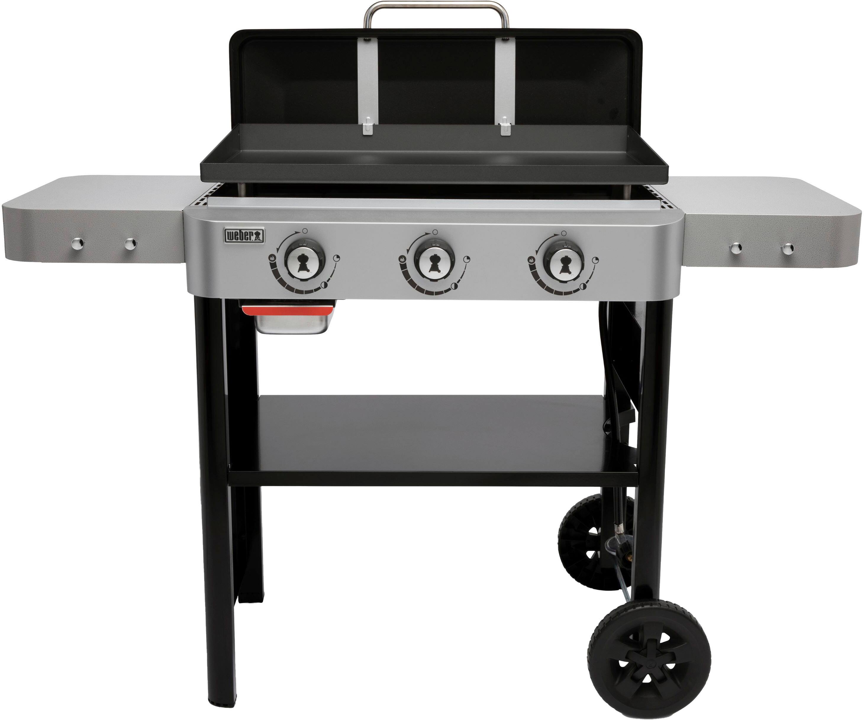 Left. Weber - 28" Outdoor Gas Griddle - Black.