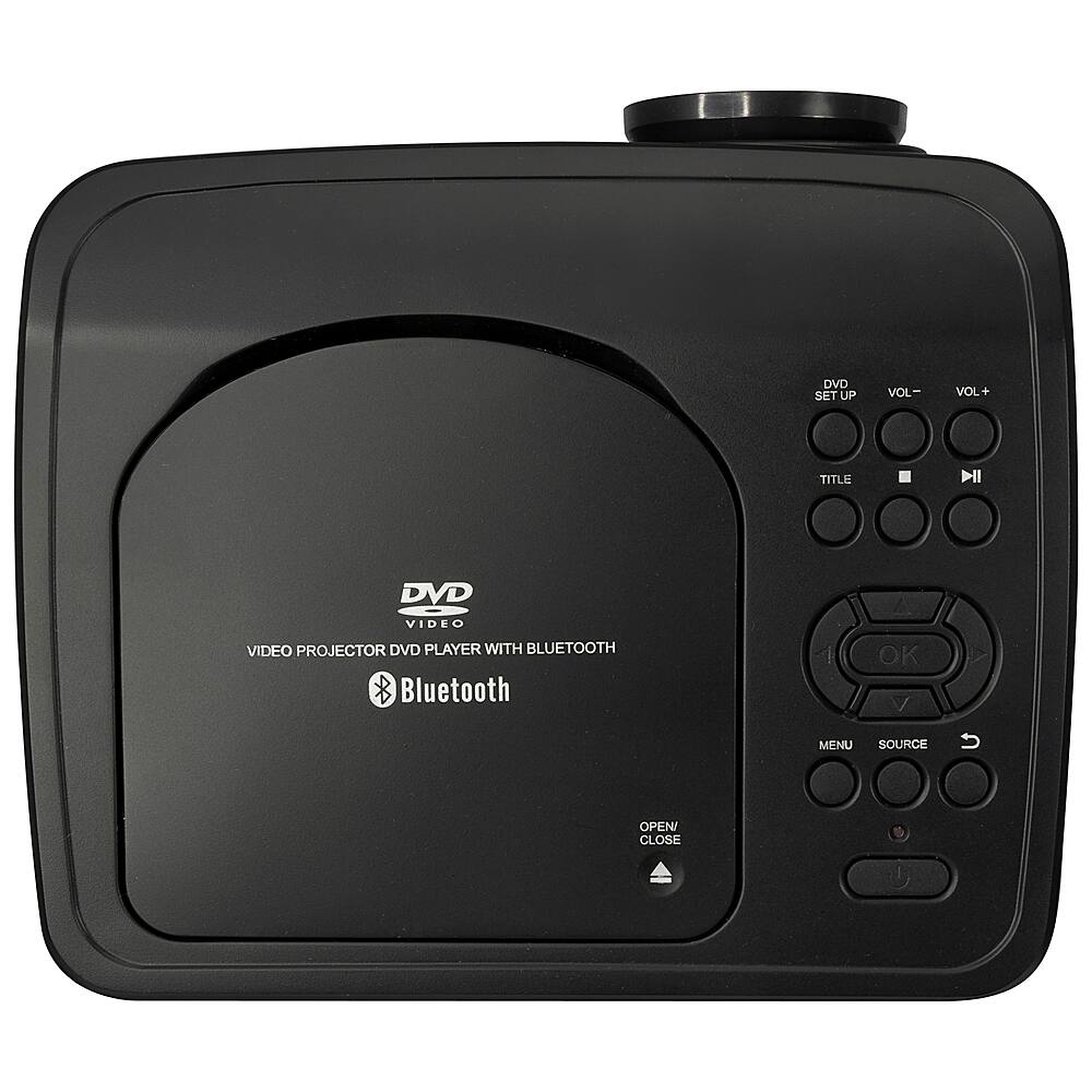 Back. GPX - Mini Projector with Bluetooth & DVD Player - Black.