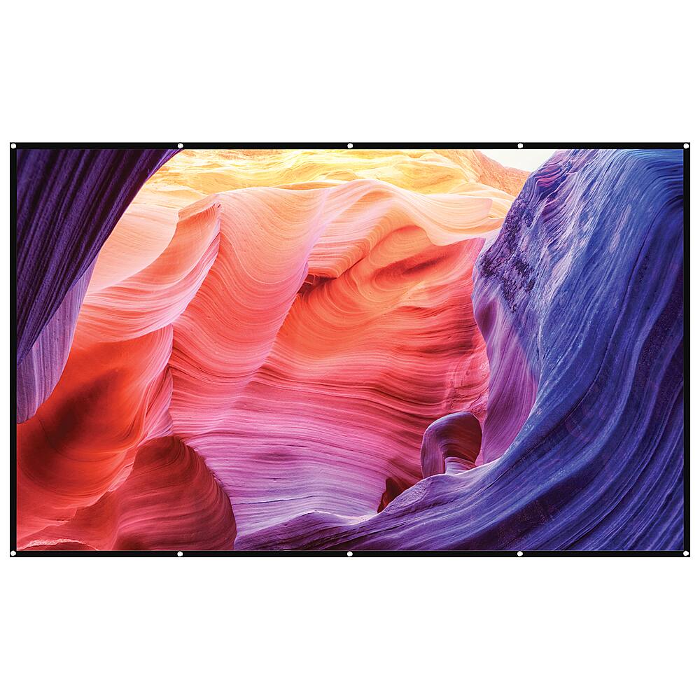 Angle. GPX - 130" Indoor Soft Projection Screen - White.