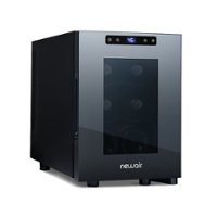 NewAir - Shadow T-Series 6-Bottle Wine Cooler with Triple-Layer Tempered Glass Door and Ultra-Quiet Thermoelectic Cooling - Front_Zoom