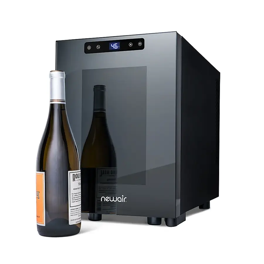 Alt View 15. NewAir - Shadow T-Series 6-Bottle Wine Cooler with Triple-Layer Tempered Glass Door and Ultra-Quiet Thermoelectic Cooling.