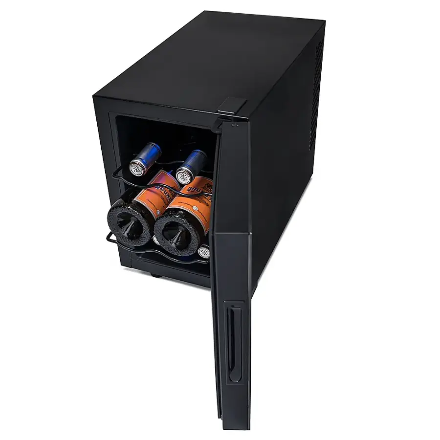 Alt View 16. NewAir - Shadow T-Series 6-Bottle Wine Cooler with Triple-Layer Tempered Glass Door and Ultra-Quiet Thermoelectic Cooling.