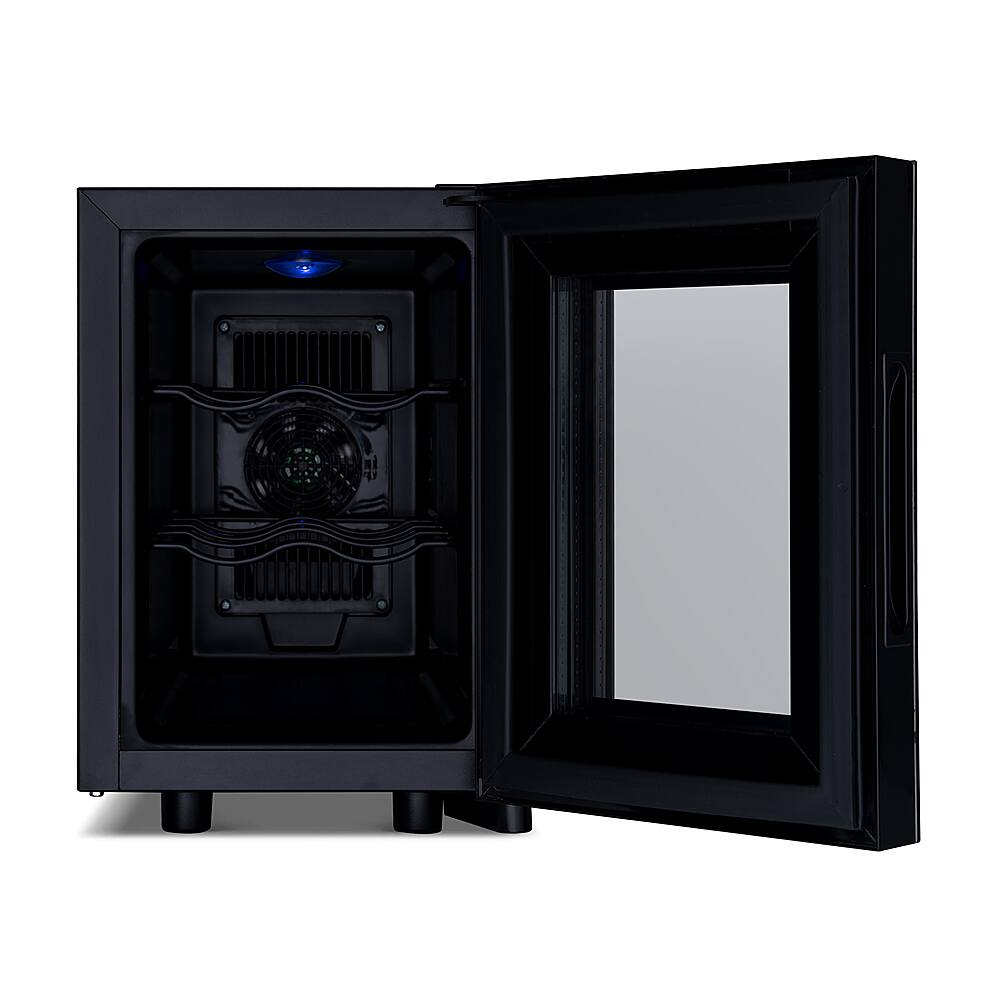 Alt View 21. NewAir - Shadow T-Series 6-Bottle Wine Cooler with Triple-Layer Tempered Glass Door and Ultra-Quiet Thermoelectic Cooling.