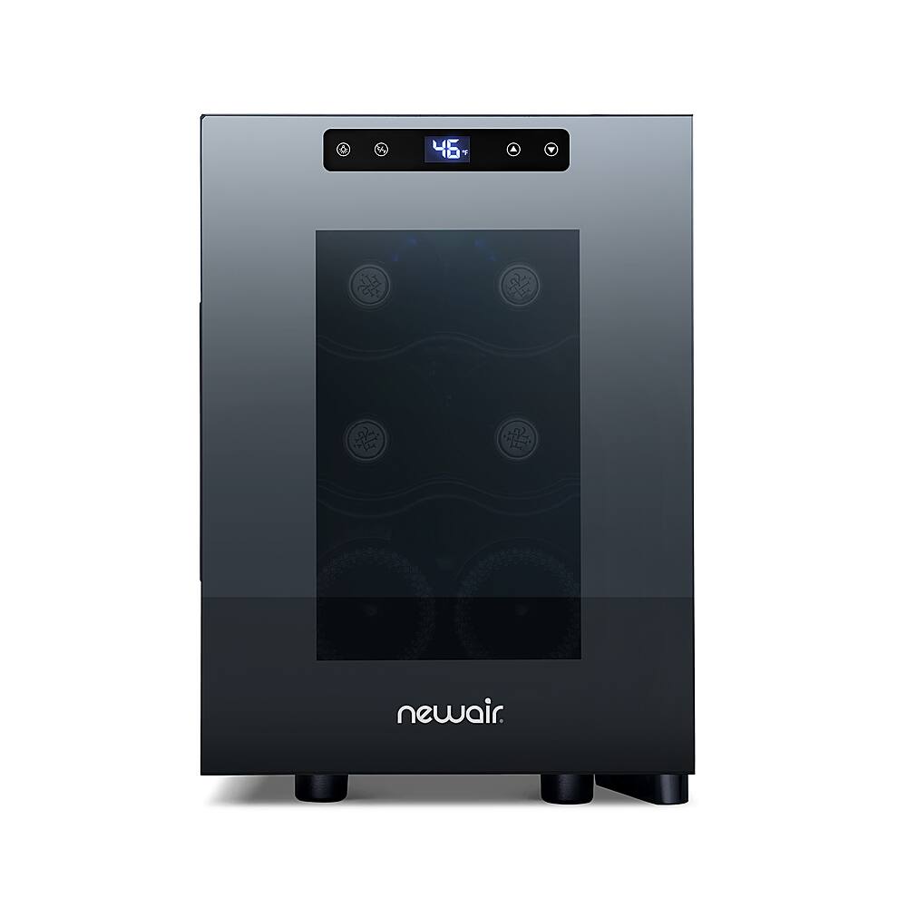 Alt View 24. NewAir - Shadow T-Series 6-Bottle Wine Cooler with Triple-Layer Tempered Glass Door and Ultra-Quiet Thermoelectic Cooling.