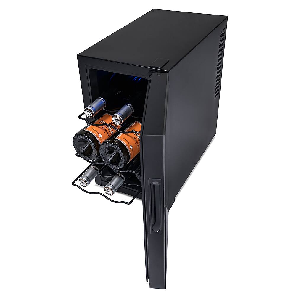 Alt View 16. NewAir - Shadow T-Series 8-Bottle Wine Cooler with Triple-Layer Tempered Glass Door and Ultra-Quiet Thermoelectic Cooling.