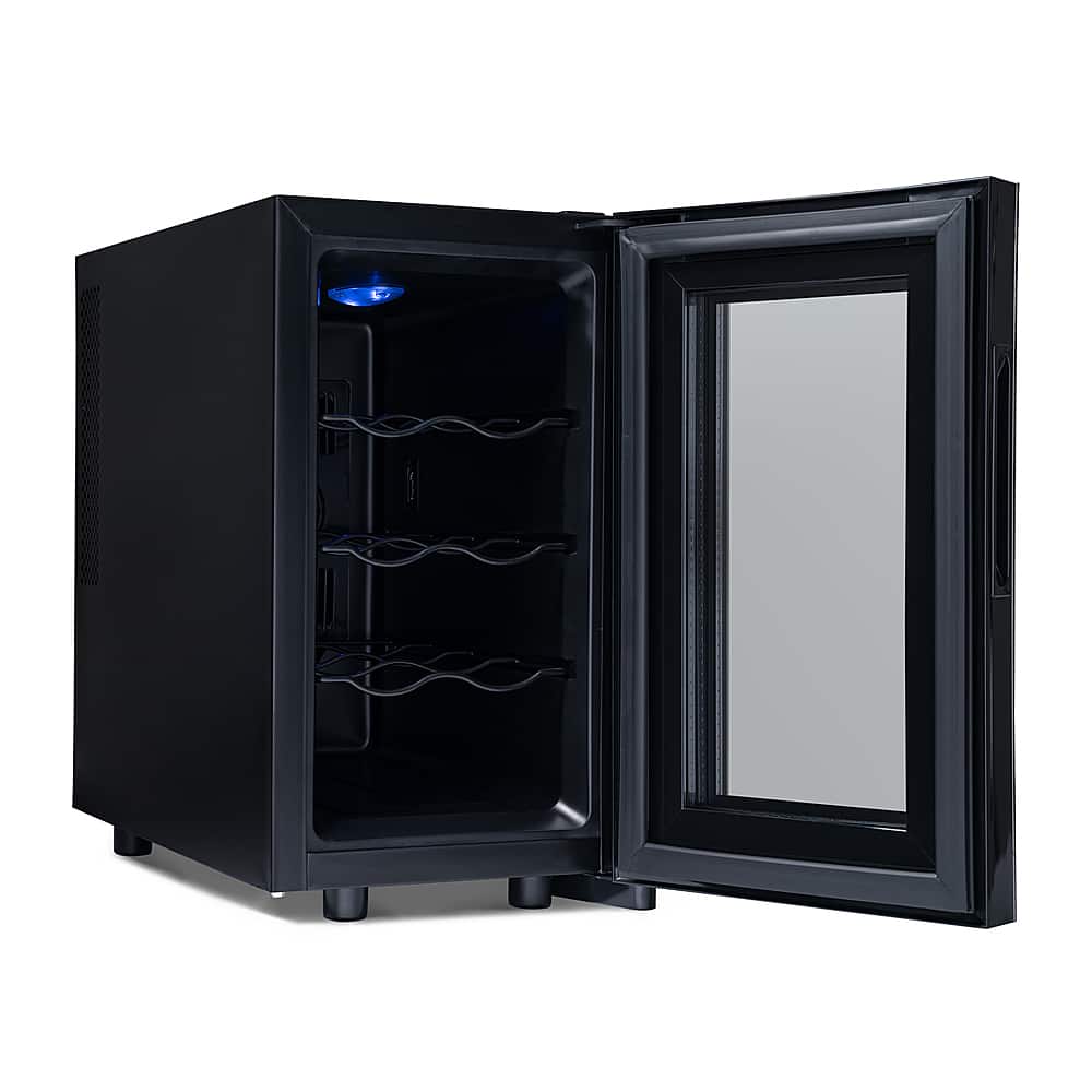 Alt View 18. NewAir - Shadow T-Series 8-Bottle Wine Cooler with Triple-Layer Tempered Glass Door and Ultra-Quiet Thermoelectic Cooling.