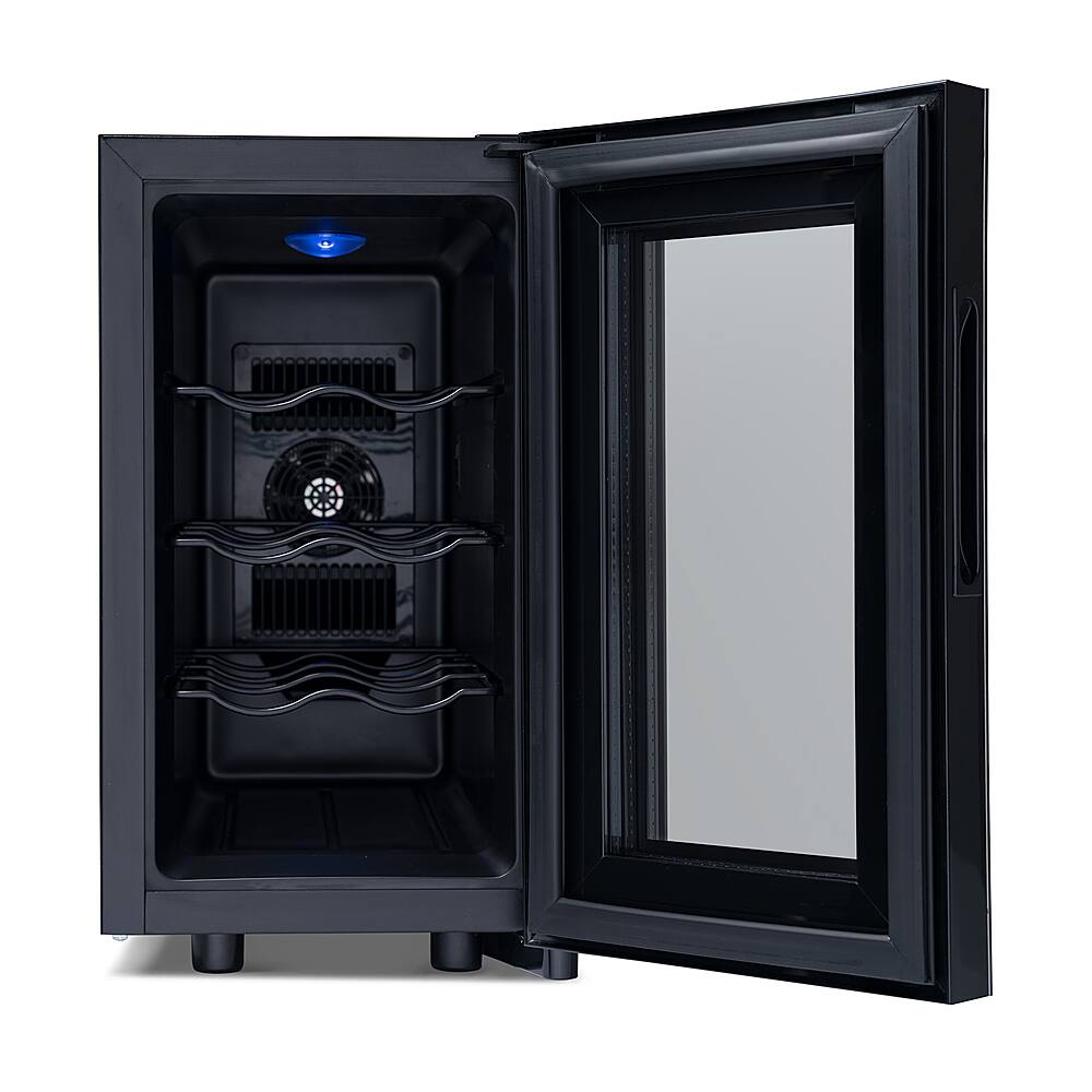 Alt View 21. NewAir - Shadow T-Series 8-Bottle Wine Cooler with Triple-Layer Tempered Glass Door and Ultra-Quiet Thermoelectic Cooling.