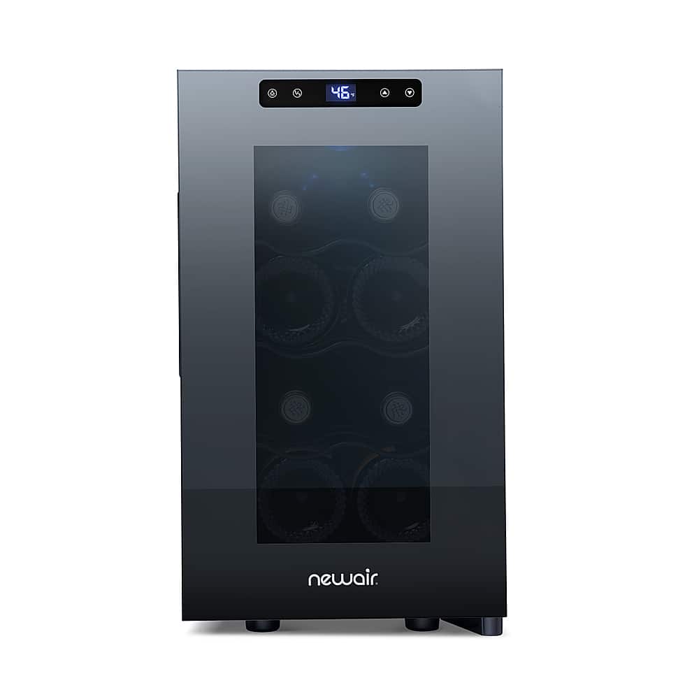 Alt View 24. NewAir - Shadow T-Series 8-Bottle Wine Cooler with Triple-Layer Tempered Glass Door and Ultra-Quiet Thermoelectic Cooling.
