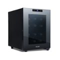 Front Zoom. NewAir - Shadow T-Series 12-Bottle Wine Cooler with Triple-Layer Tempered Glass Door and Ultra-Quiet Thermoelectic Cooling.