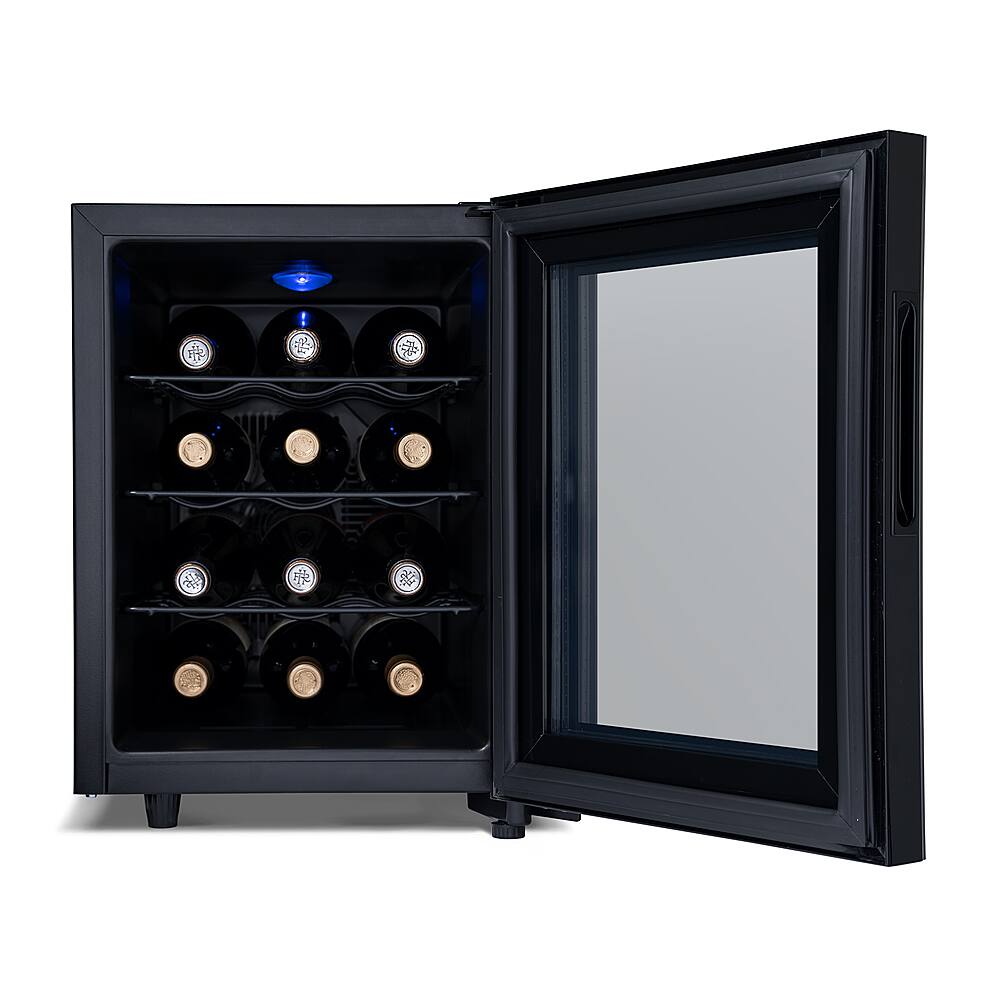 Alt View 20. NewAir - Shadow T-Series 12-Bottle Wine Cooler with Triple-Layer Tempered Glass Door and Ultra-Quiet Thermoelectic Cooling.