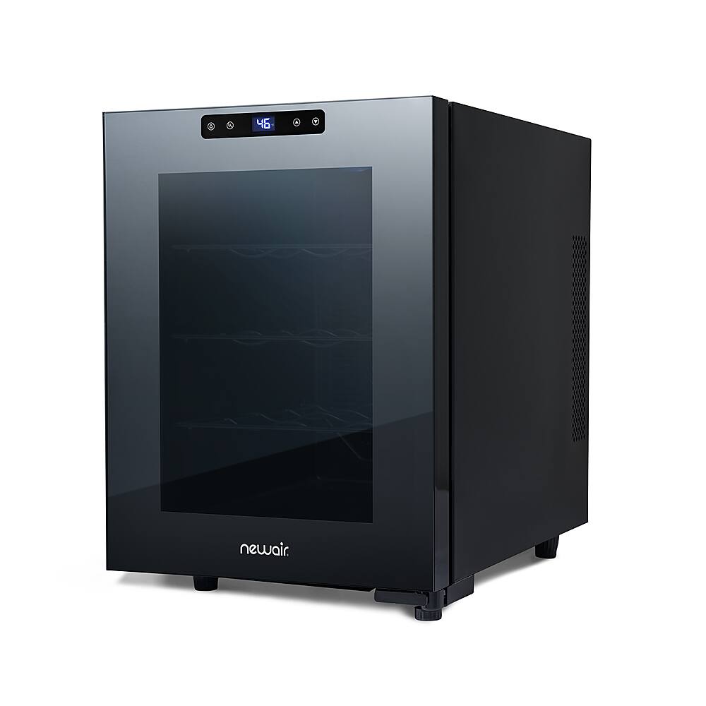 Alt View 23. NewAir - Shadow T-Series 12-Bottle Wine Cooler with Triple-Layer Tempered Glass Door and Ultra-Quiet Thermoelectic Cooling.