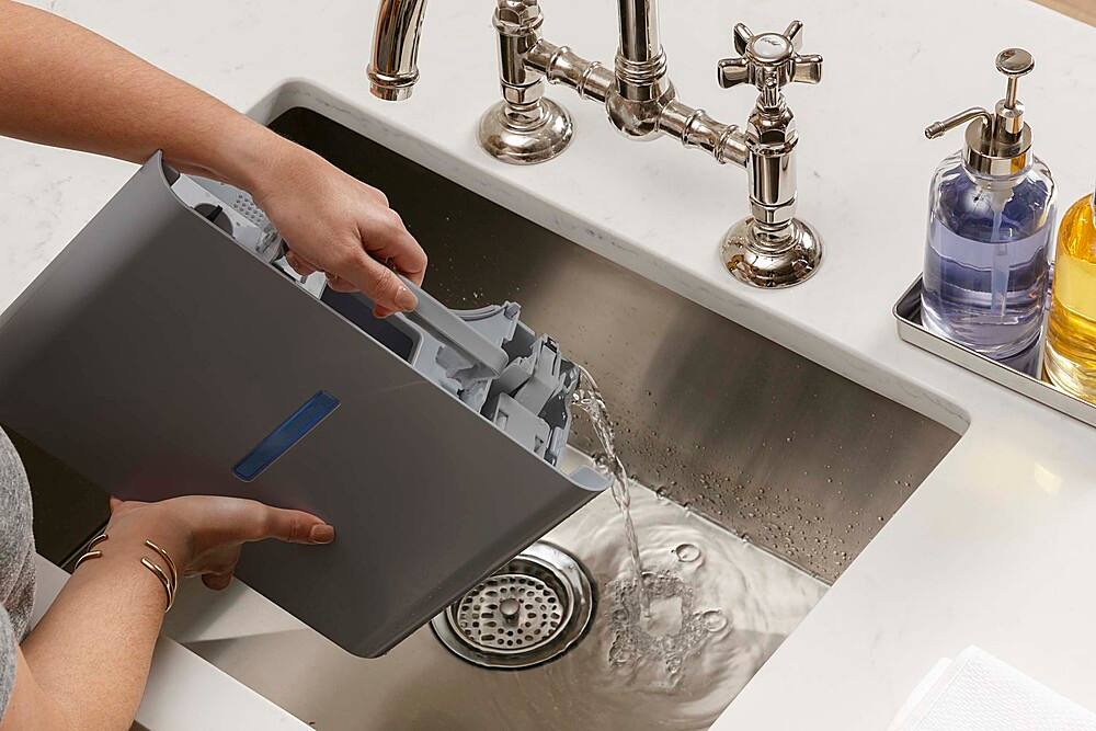 Alt View 19. GE - 50 Pint Dehumidifer with Built-in Pump and Smart Dry - Grey.