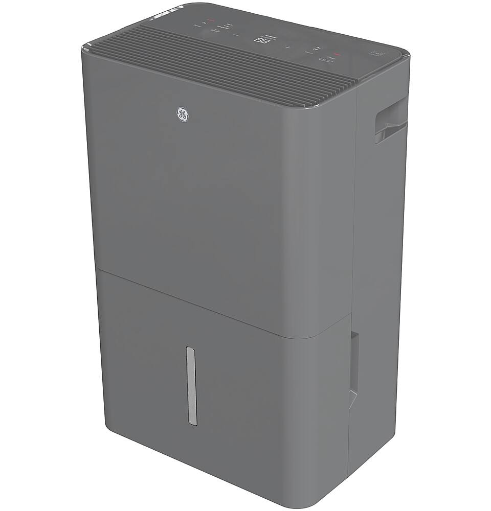 Alt View 21. GE - 50 Pint Dehumidifer with Built-in Pump and Smart Dry - Grey.