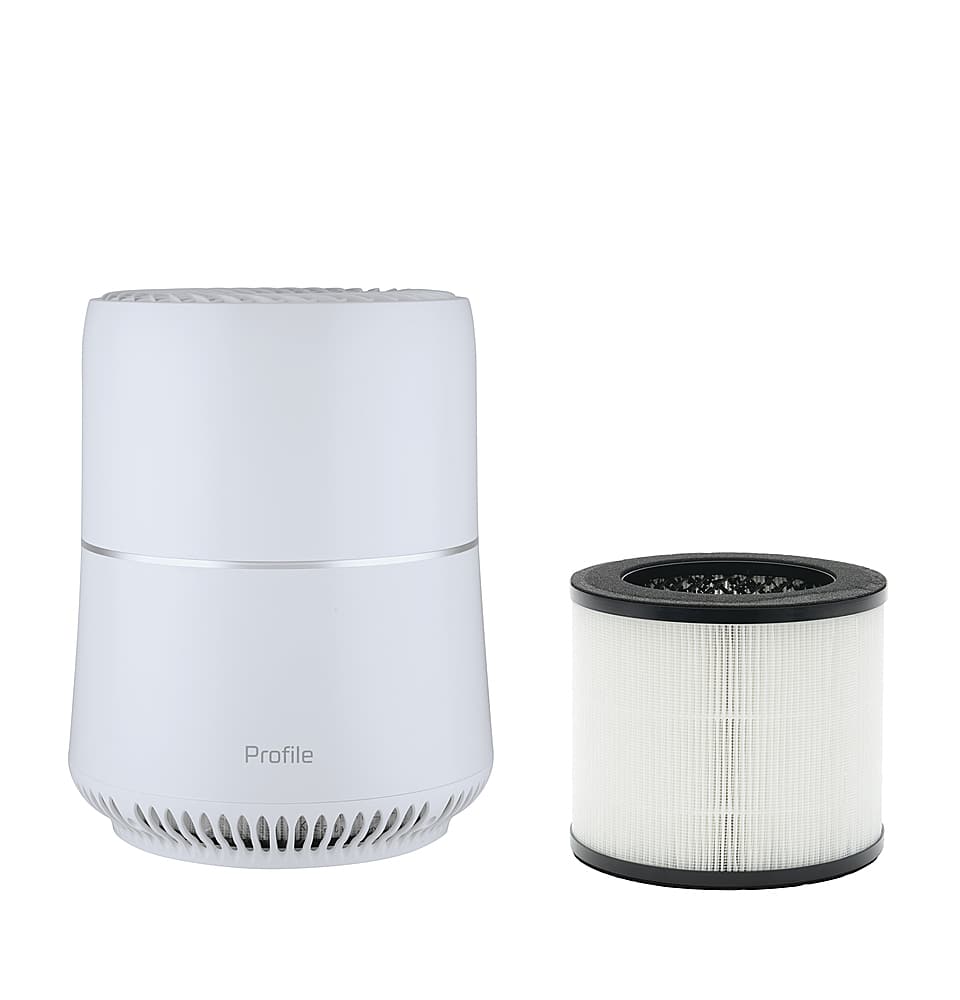 Alt View 11. Profile - 92 Sq. Ft Carbon Filter Air Purifier - Eggshell White.