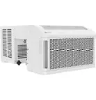 Front. GE Profile - ClearView 450 Sq. Ft. 10,300 BTU Smart Ultra Quiet Window Air Conditioner - White.