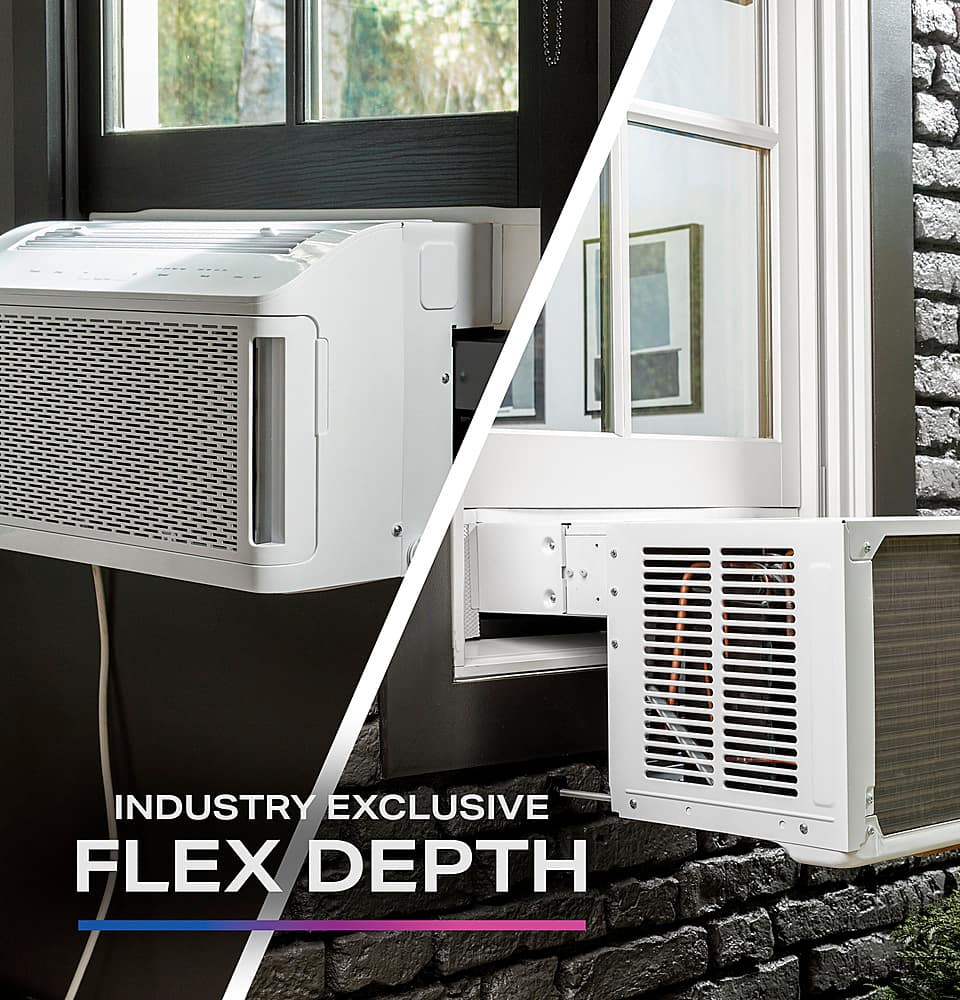 Alt View 12. GE Profile - ClearView 450 Sq. Ft. 10,300 BTU Smart Ultra Quiet Window Air Conditioner - White.