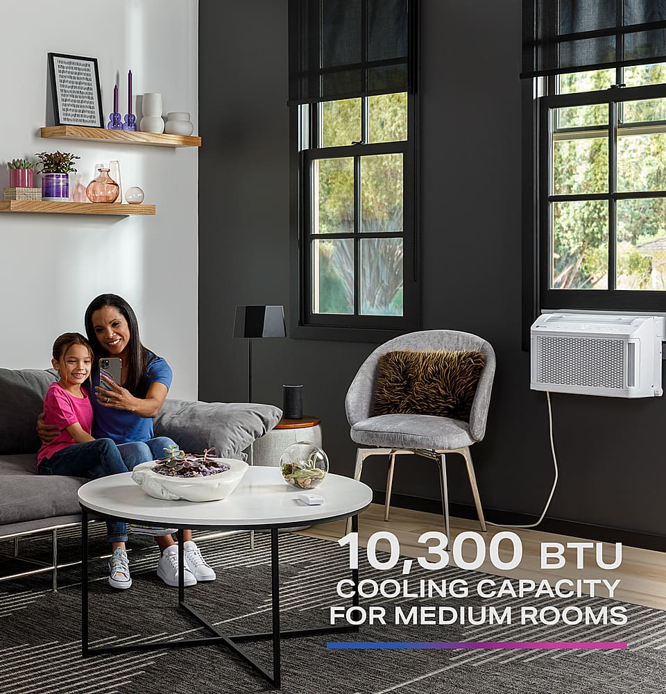 Alt View 13. GE Profile - ClearView 450 Sq. Ft. 10,300 BTU Smart Ultra Quiet Window Air Conditioner - White.