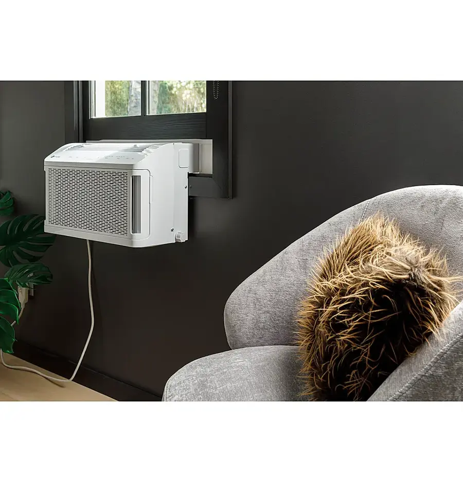 Alt View 23. GE Profile - ClearView 450 Sq. Ft. 10,300 BTU Smart Ultra Quiet Window Air Conditioner - White.