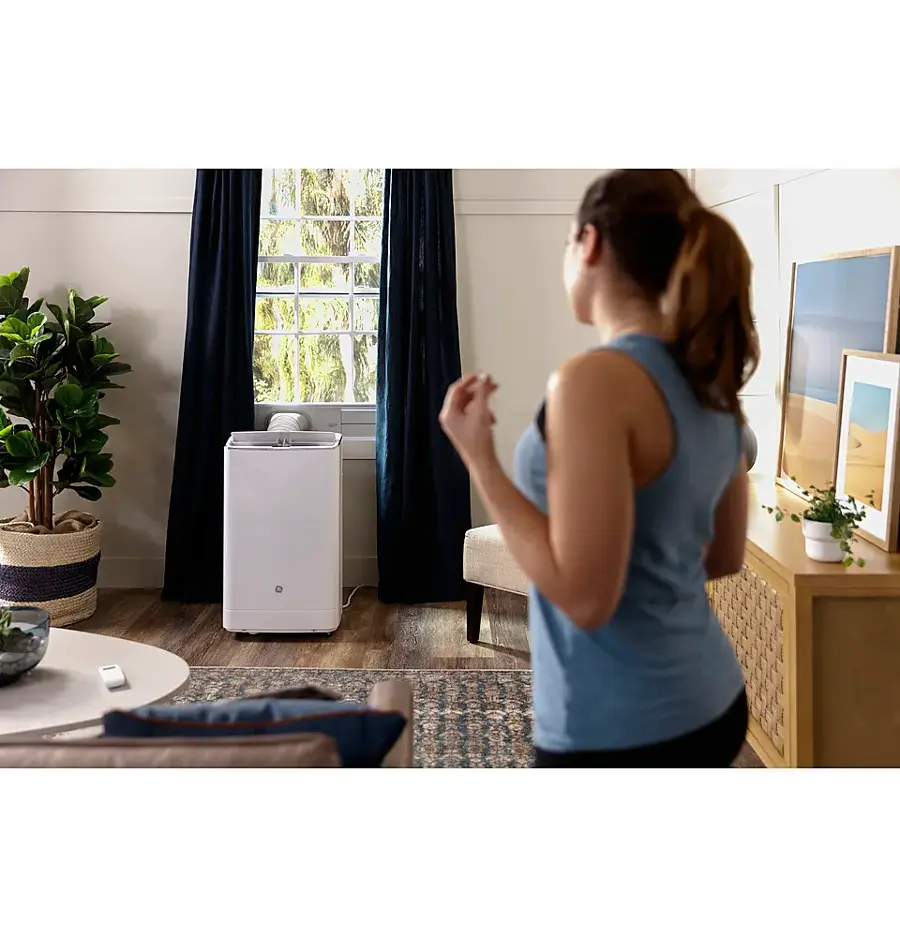 Alt View 16. GE - 550 Sq Ft 14,000 BTU Portable Air Conditioner - White.