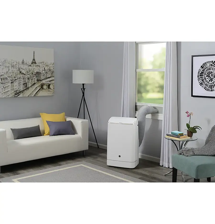 Alt View 17. GE - 550 Sq Ft 14,000 BTU Portable Air Conditioner - White.