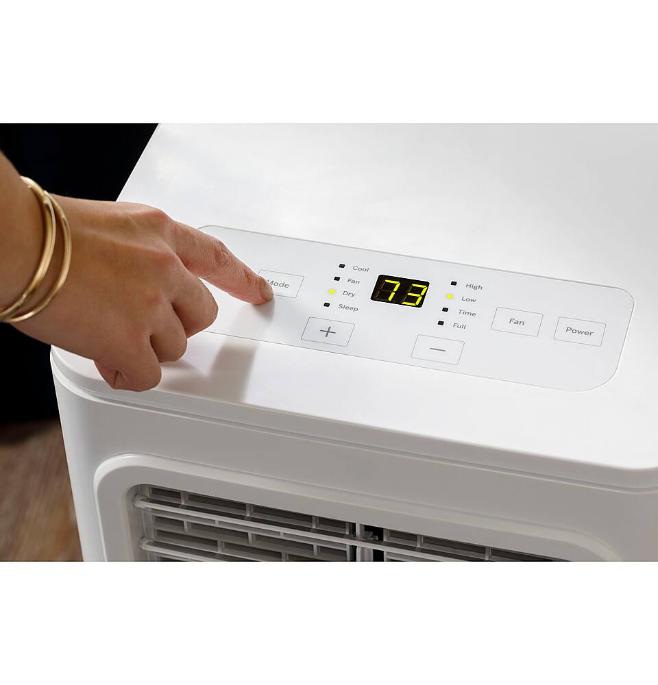 Alt View 15. GE - 150 Sq Ft 8,000 BTU Portable Air Conditioner - White.