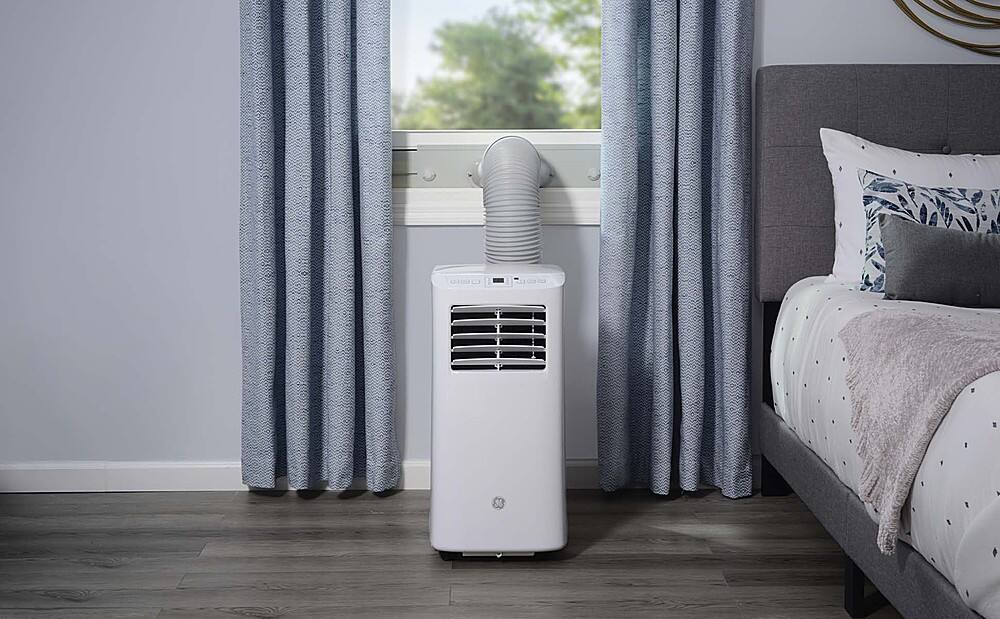 Alt View 17. GE - 150 Sq Ft 8,000 BTU Portable Air Conditioner - White.