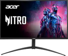 Front. Acer - Nitro XV275K P3biipruzx 27" Mini LED UHD 3840 x 2160 FreeSync Premium Gaming Monitor with 160Hz – 1ms – HDR1000 - Black.