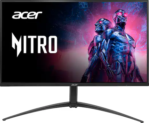 Front. Acer - Nitro XV275K P3biipruzx 27" Mini LED UHD 3840 x 2160 FreeSync Premium Gaming Monitor with 160Hz – 1ms – HDR1000 - Black.