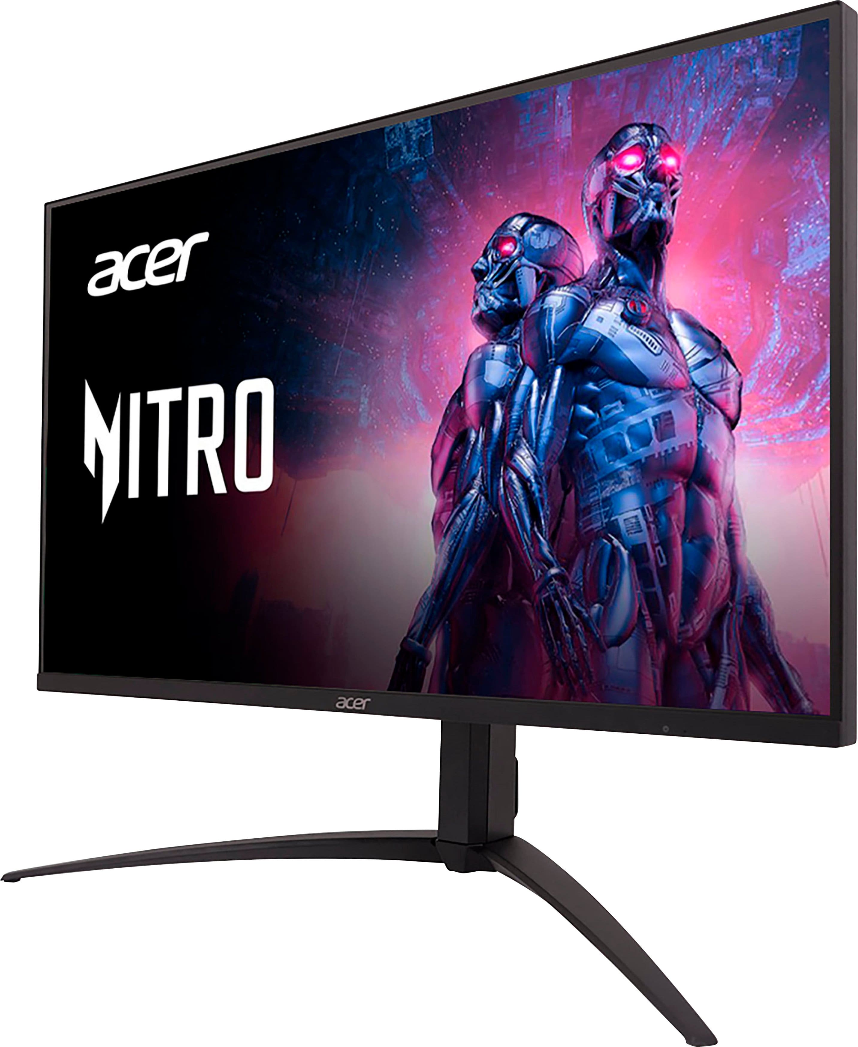 Left. Acer - Nitro XV275K P3biipruzx 27" Mini LED UHD 3840 x 2160 FreeSync Premium Gaming Monitor with 160Hz – 1ms – HDR1000 - Black.