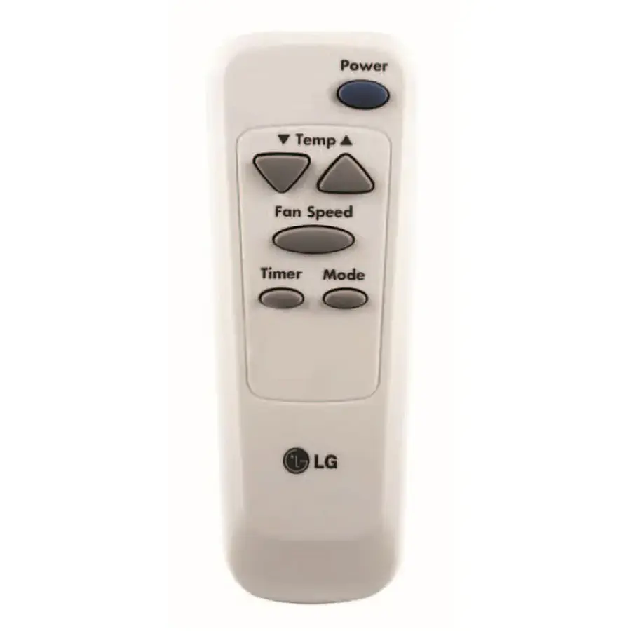 The text on the image reads "Power Temp Fan Speed Timer Mode LG."
