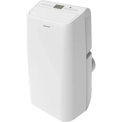 Front. Amana - 450 Sq. Ft. Portable Air Conditioner with 9,500 BTU Heater - White.
