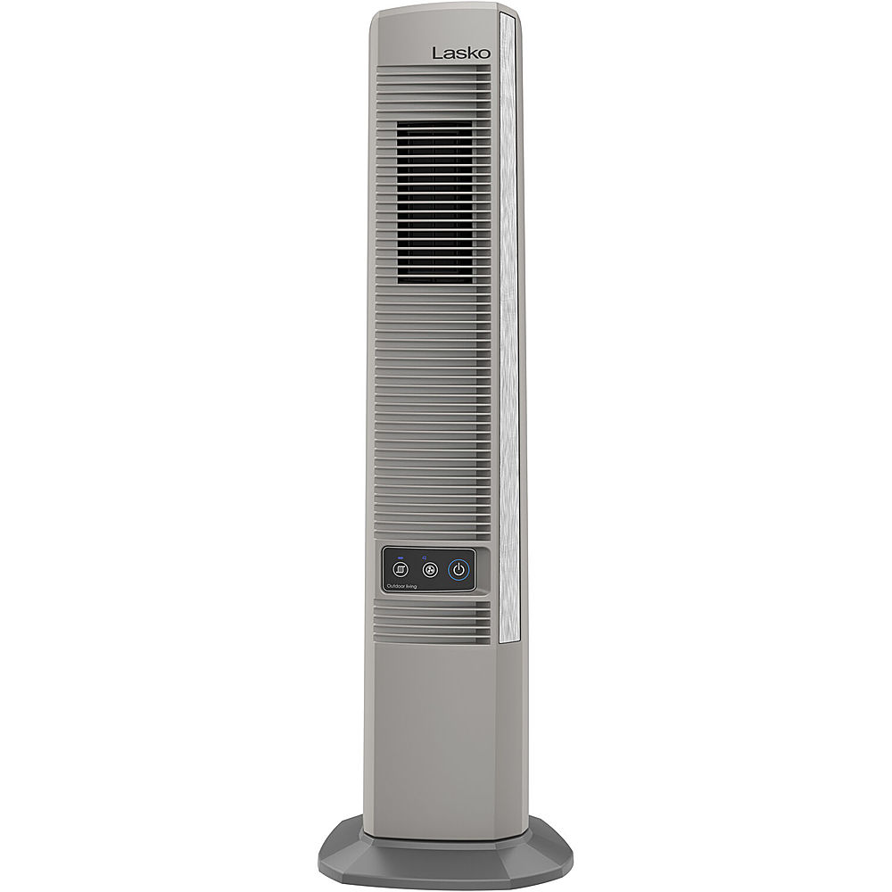 Angle View: Lasko - Outdoor Living Fan - Silver