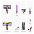 Left. Dyson - V15 Detect Extra Cordless Vacuum with 10 accessories - Yellow/Nickel.