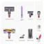 Left. Dyson - V15 Detect Extra Cordless Vacuum with 10 accessories - Yellow/Nickel.