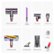 Left. Dyson - V15 Detect Extra Cordless Vacuum with 10 accessories - Yellow/Nickel.
