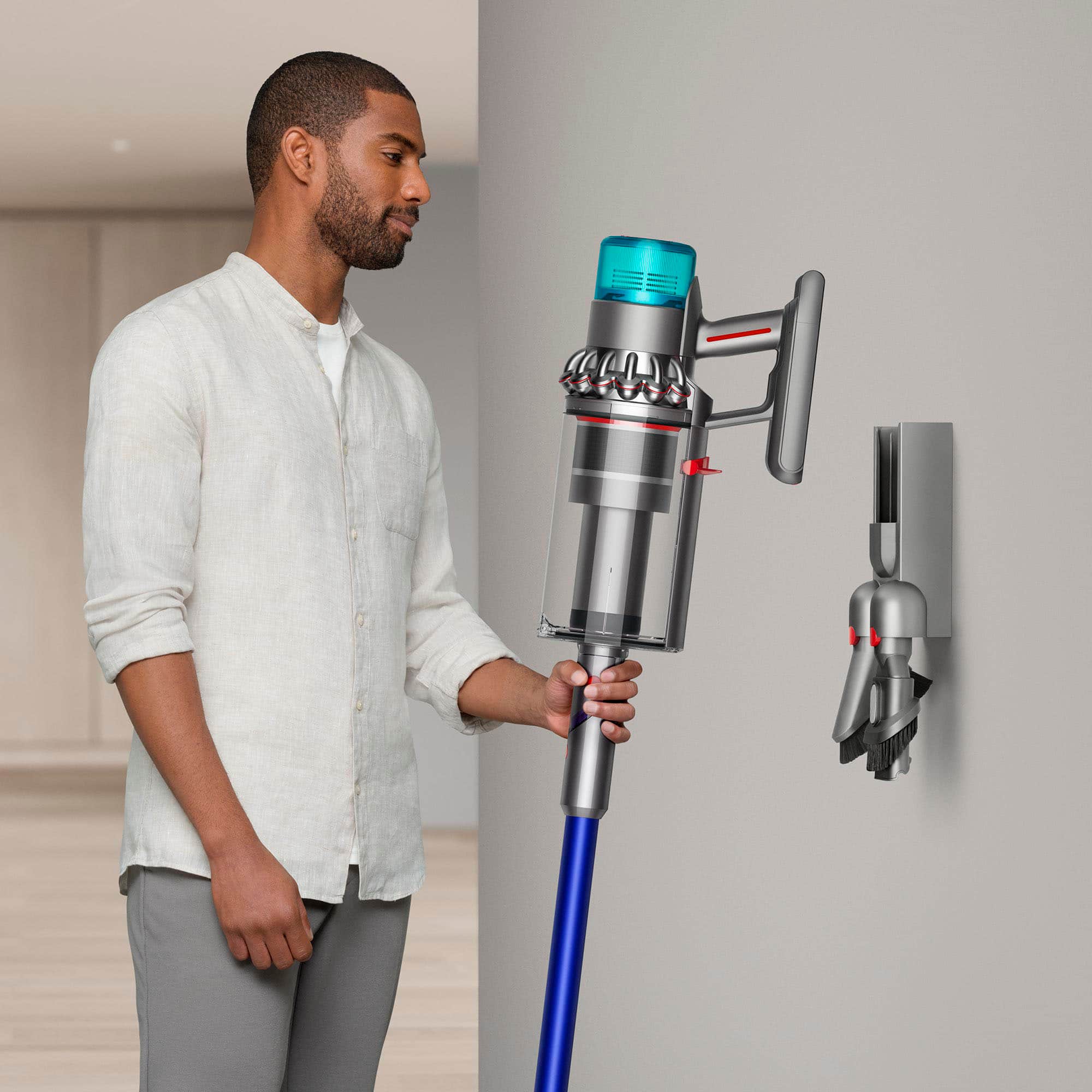 Alt View 19. Dyson - Gen5outsize Cordless Vacuum with 8 accessories - Nickel/Blue.