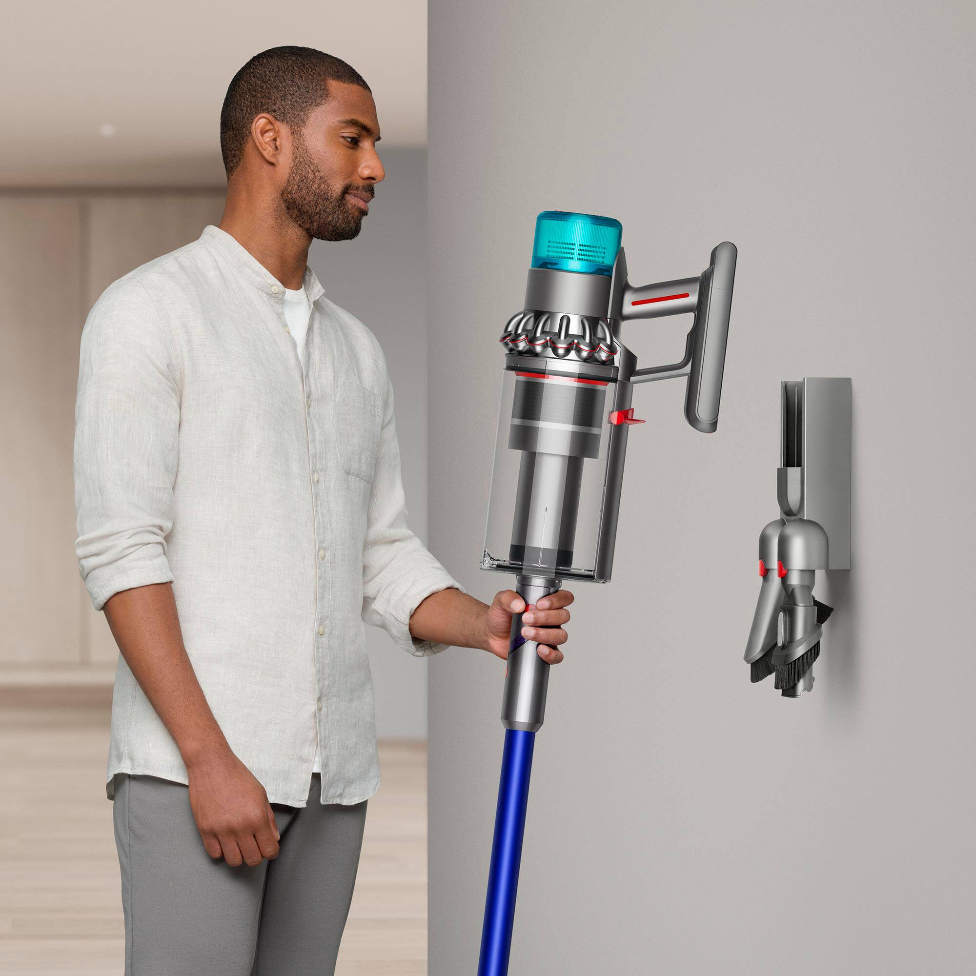 Alt View 19. Dyson - Gen5outsize Cordless Vacuum with 8 accessories - Nickel/Blue.