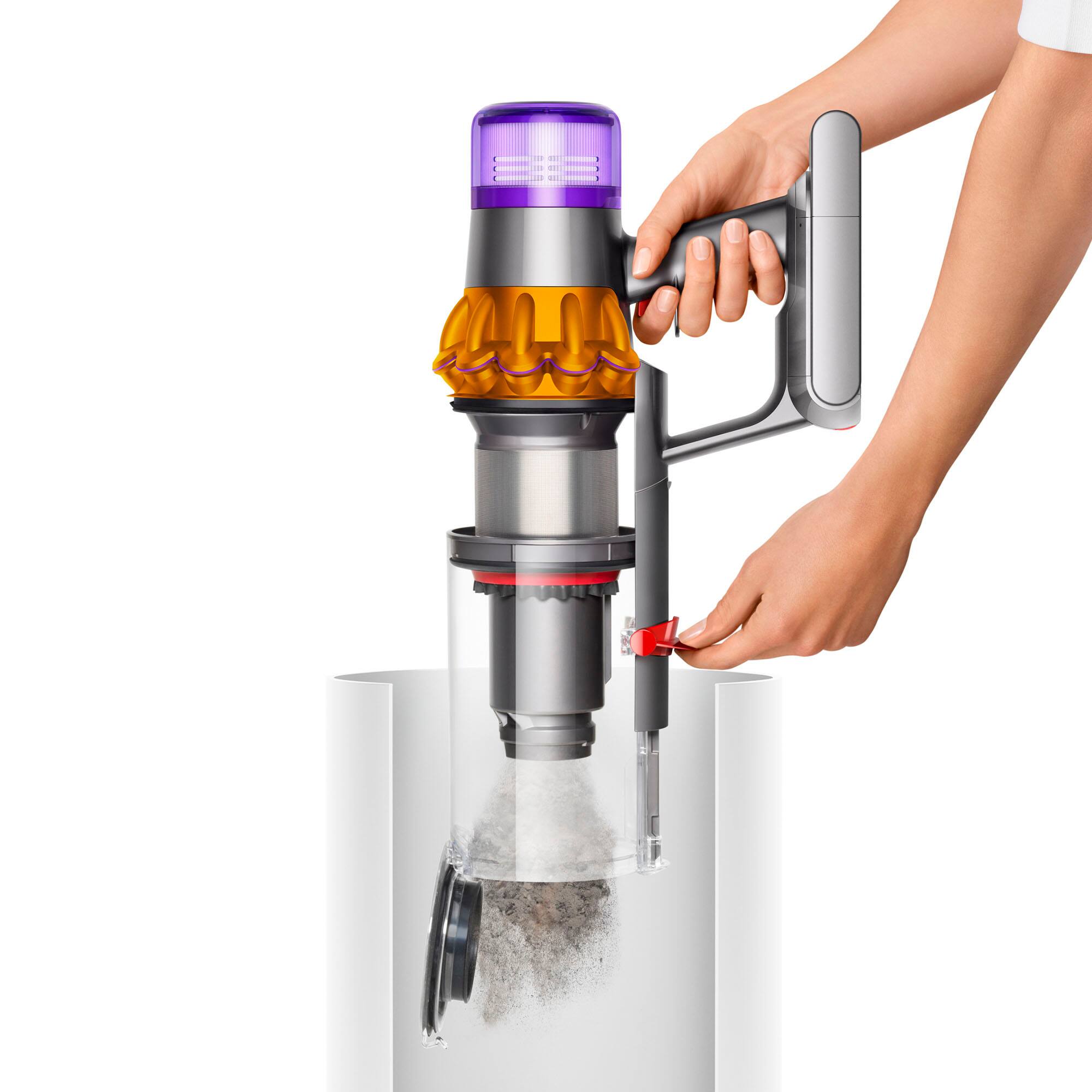 Alt View 16. Dyson - V15 Detect Cordless Vacuum with 8 accessories - Yellow/Nickel.