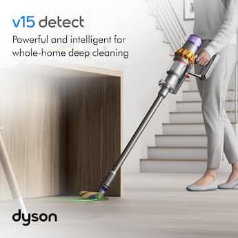 Dyson V15 Detect Cordless Vacuum with 8 accessories Yellow/Nickel Dyson V15 Detect Cordless Vacuum with 8 accessories Yellow/Nickel
