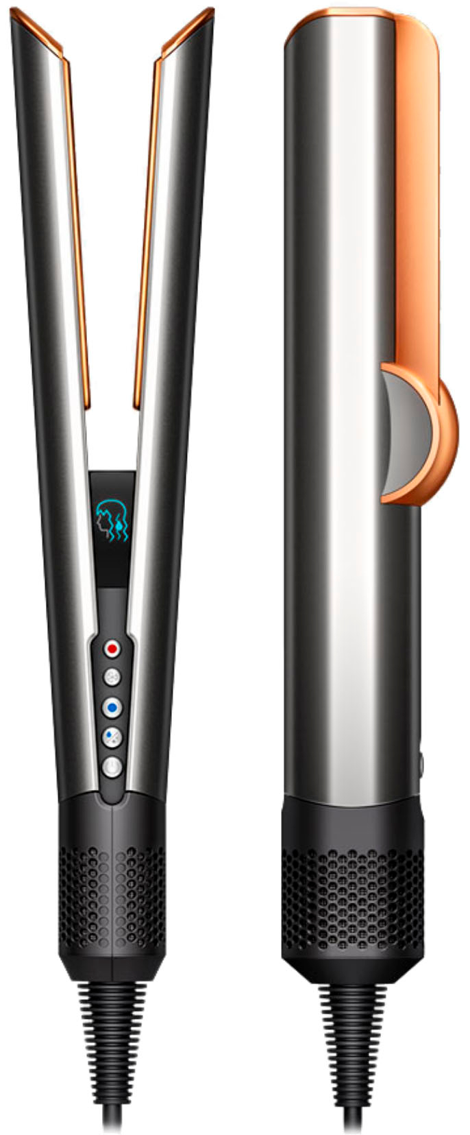 Angle View: Dyson - Airstrait Straightener - Nickel/Copper