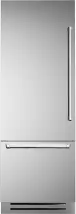Front. Bertazzoni - 15.5 cu. Ft. Built-In Bottom Mount Refrigerator with Ice Maker.