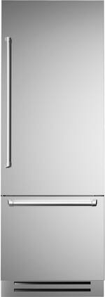 Bertazzoni - 15.5 cu. Ft. Built-In Bottom Mount Refrigerator with Ice Maker