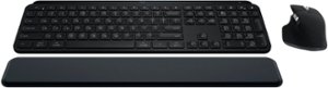 Logitech - MX Keys S Combo Advanced Full-size Wireless Scissor Keyboard and Mouse Bundle for PC and Mac with Backlit keys - Black - Front_Zoom
