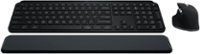 Logitech - MX Keys S Combo Advanced Full-size Wireless Scissor Keyboard and Mouse Bundle with Palm-rest - Black - Front_Zoom