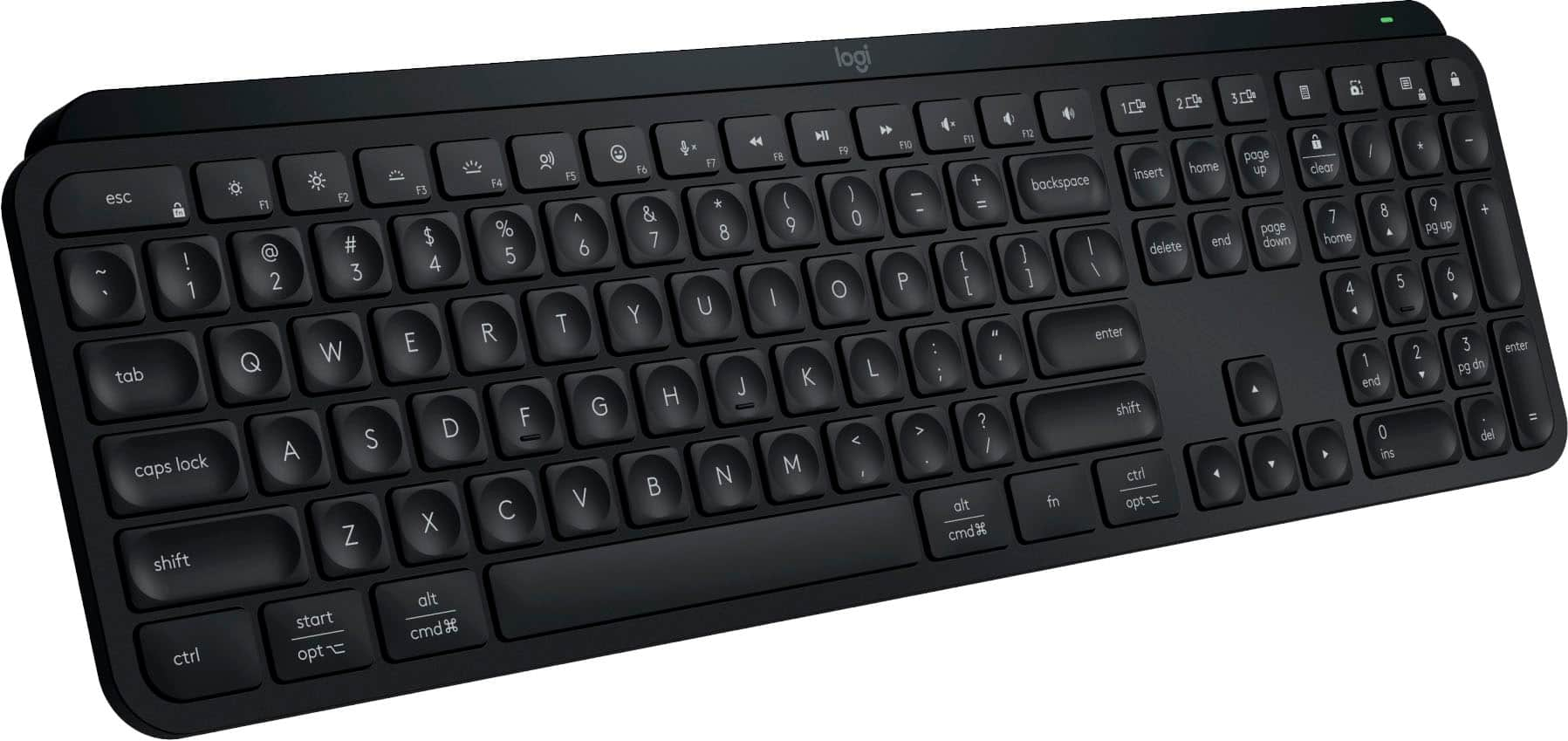 Logitech MX Keys S Advanced Full-size Wireless Scissor Keyboard with  Backlit keys Black 920-011406 - Best Buy