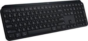 Logitech - MX Keys S Advanced Full-size Wireless Scissor Keyboard for PC and Mac with Backlit keys - Black - Front_Zoom