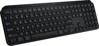 Logitech - MX Keys S Universal Full-size Wireless Scissor Keyboard for PC and Mac with Backlit keys - Black - Front_Zoom