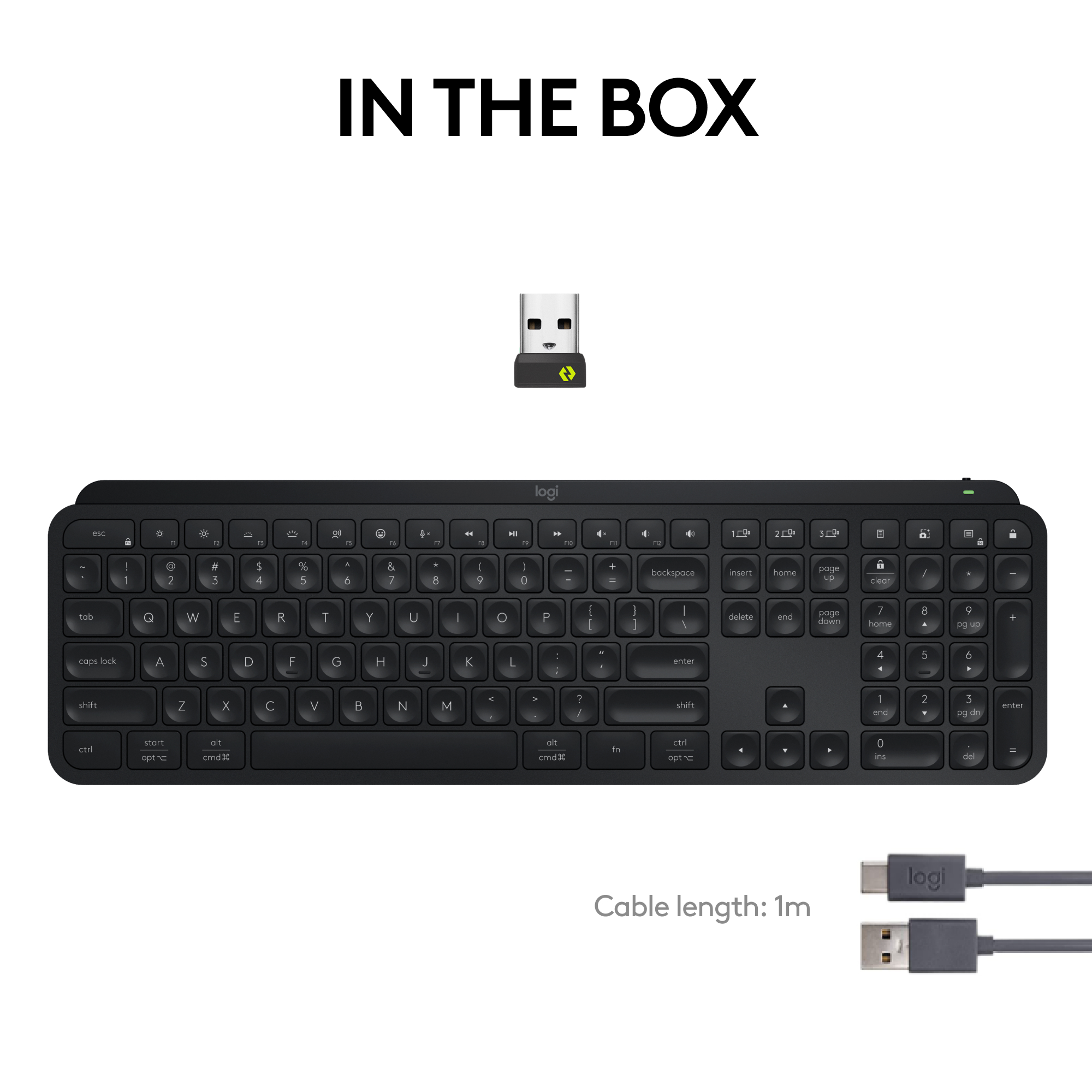 Logitech MX Keys S Full-size Wireless Keyboard - Black