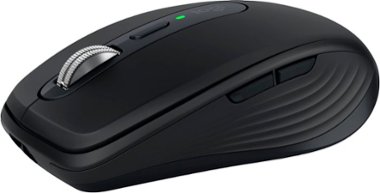 Logitech - MX Anywhere 3S Wireless Bluetooth Fast Scrolling Mouse with Programmable Buttons - Black - Front_Zoom