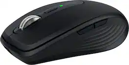 Logitech - MX Anywhere 3S Wireless Bluetooth Optical Fast Scrolling Mouse with Programmable Buttons - Wireless - Black